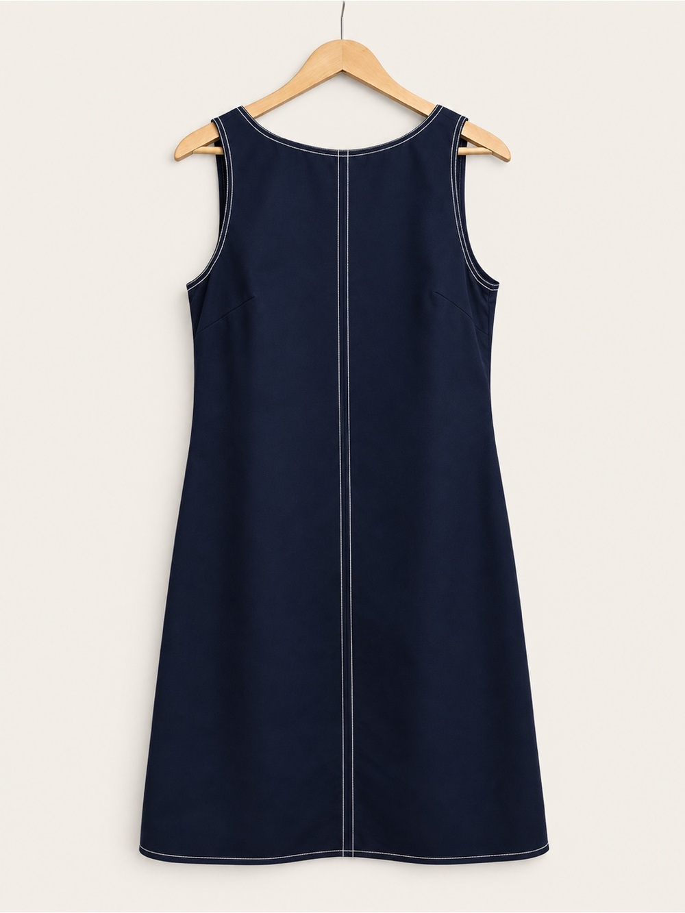 J. Crew Navy Tank Dress with Red Lace-Up Front 8T